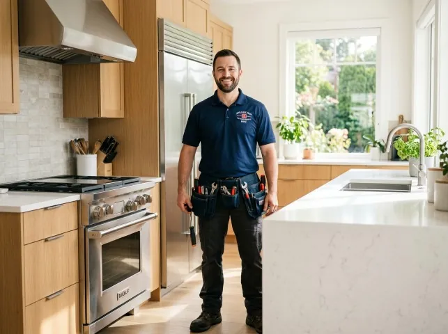 Appliance Repair Hero technician after an appliance repair in a Virginia home